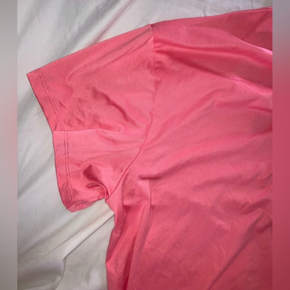 Short Sleeve Shirt: ‘Dream’ pink/salmon Women’s 3X Recycled Polyster/Spandex Tee - Picture 7 of 7